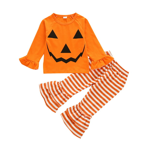 Halloween Basketball Ball Orange Cotton Bodysuit Girl Baby Dress Outfit NB-18M